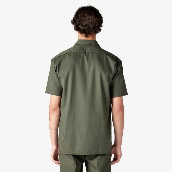 Dickies Short Sleeve Twill Work Shirt Olive Green