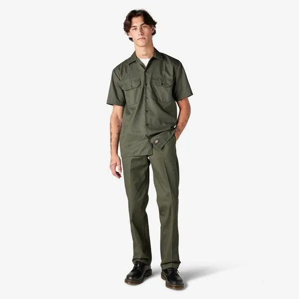 Dickies Short Sleeve Twill Work Shirt Olive Green