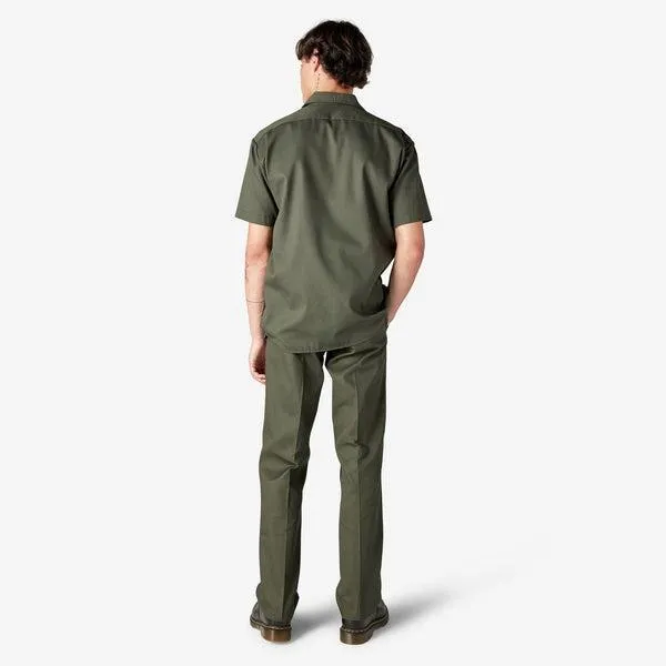 Dickies Short Sleeve Twill Work Shirt Olive Green