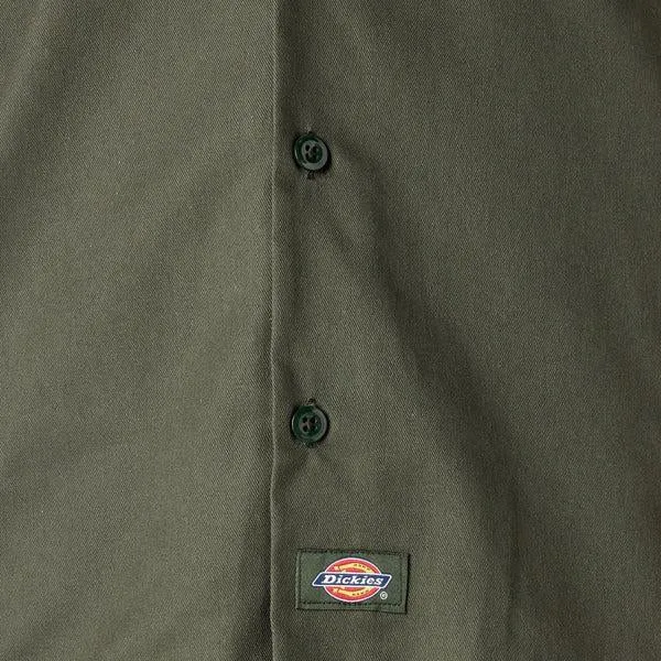 Dickies Short Sleeve Twill Work Shirt Olive Green