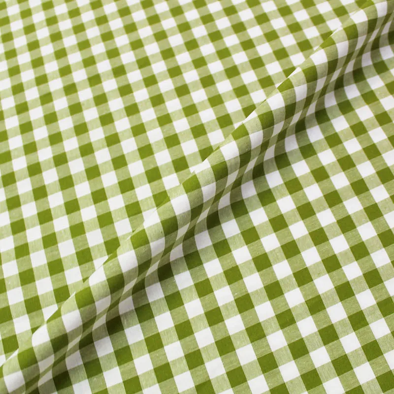 Dressmaking Gingham - Olive Green and White