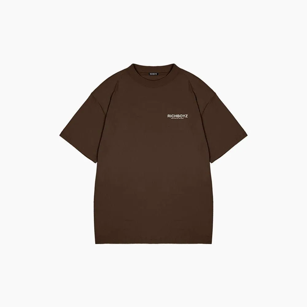 DROP SHOULDER TEE - CHOCO BROWN