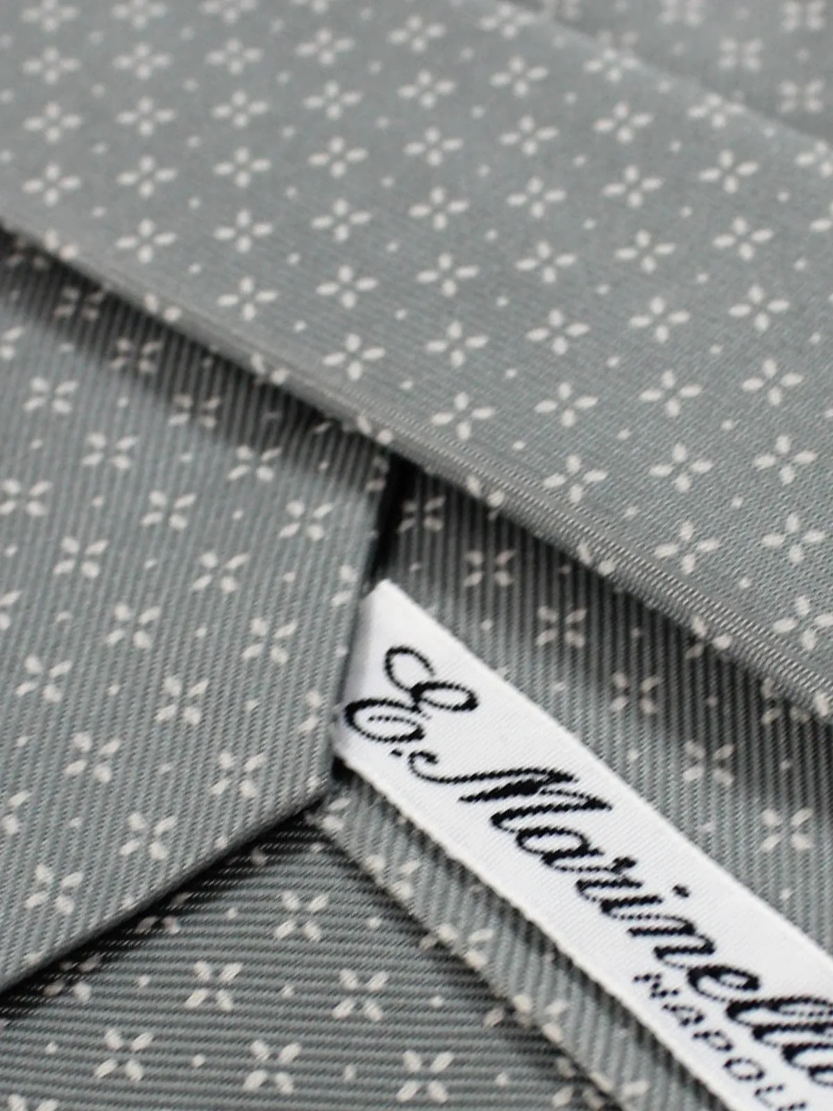 E. Marinella Silk Tie Gray Geometric