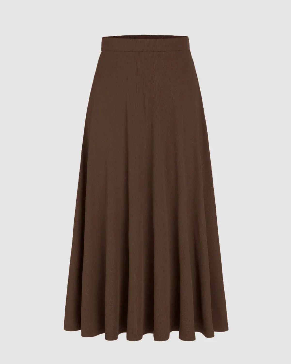 EARTHY BROWN CO-ORD SET SKIRT