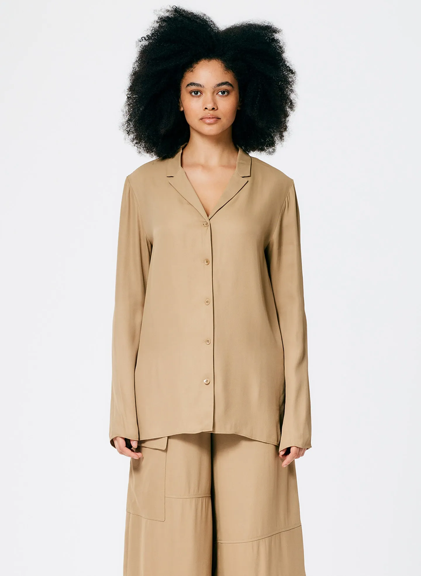 Eco Acetate Viscose Shirt Jacket