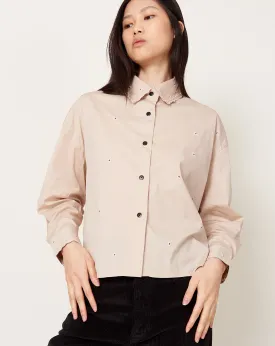 Embroidery Shirt in Beige