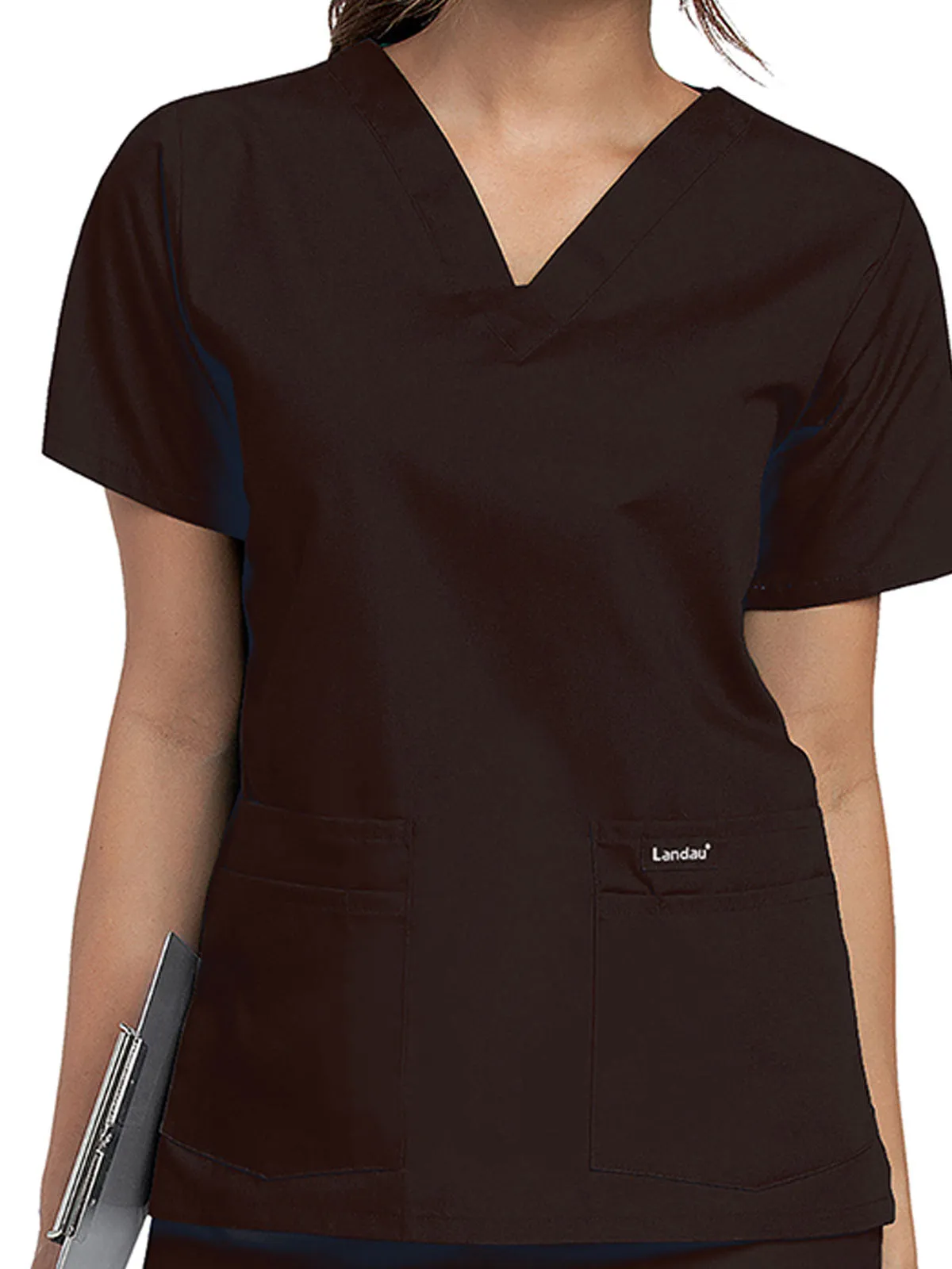 Essentials - Women's 4-Pocket V-Neck Scrub Top (2)