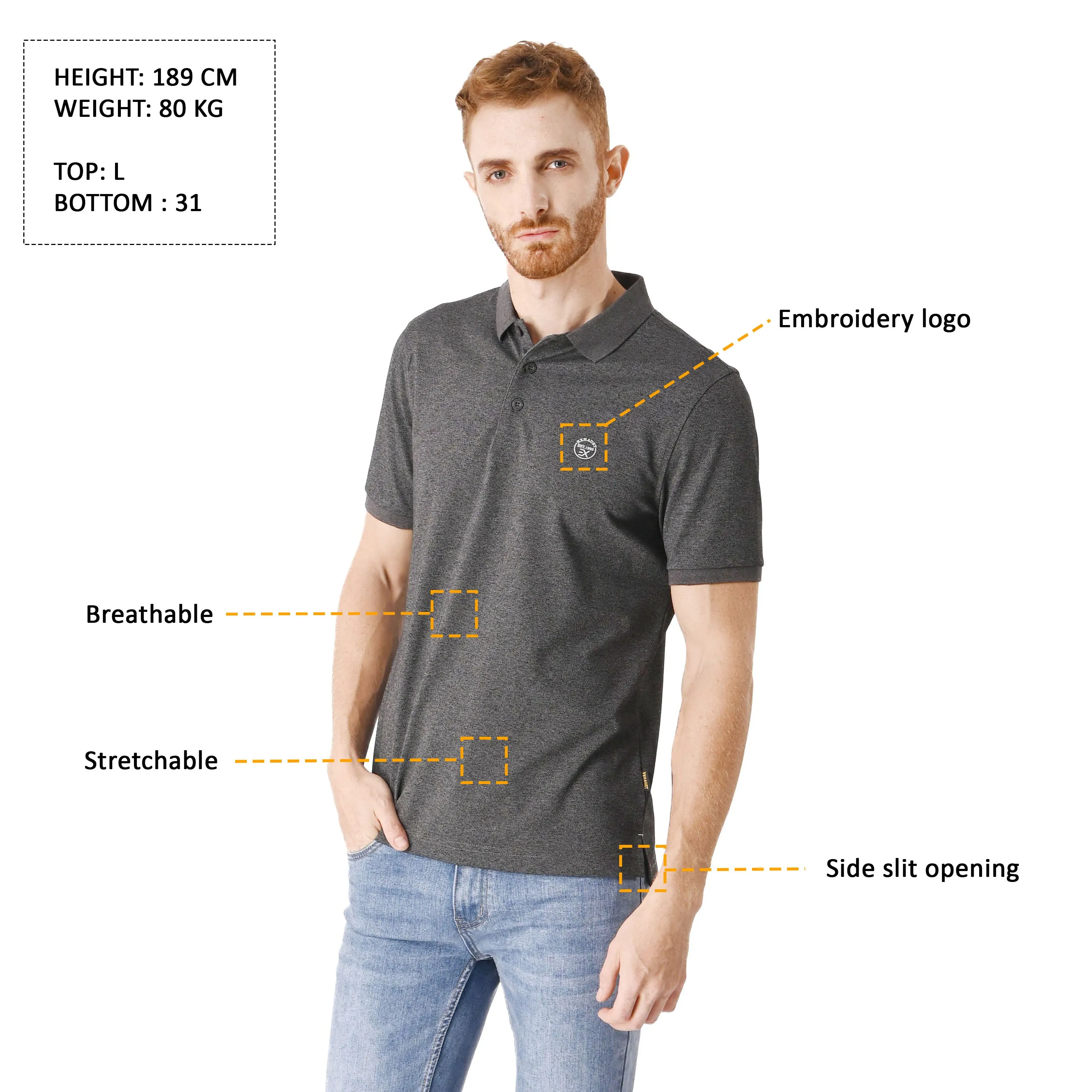 EXHAUST MENS POLO T-SHIRT [SLIM FIT] 1594