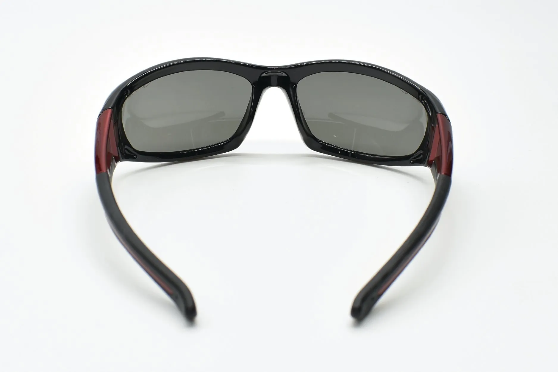 Eyres Bercy Gloss Black and Red Frame, Polarised Grey Lens Safety Glasses 150-S13-PG