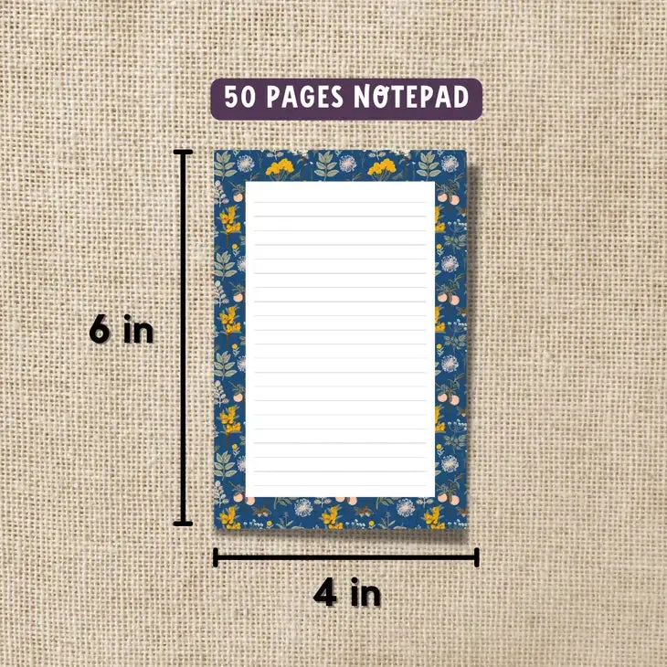 Floral Blue Notepad