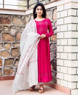 Fuchsia Anarkali Kurta