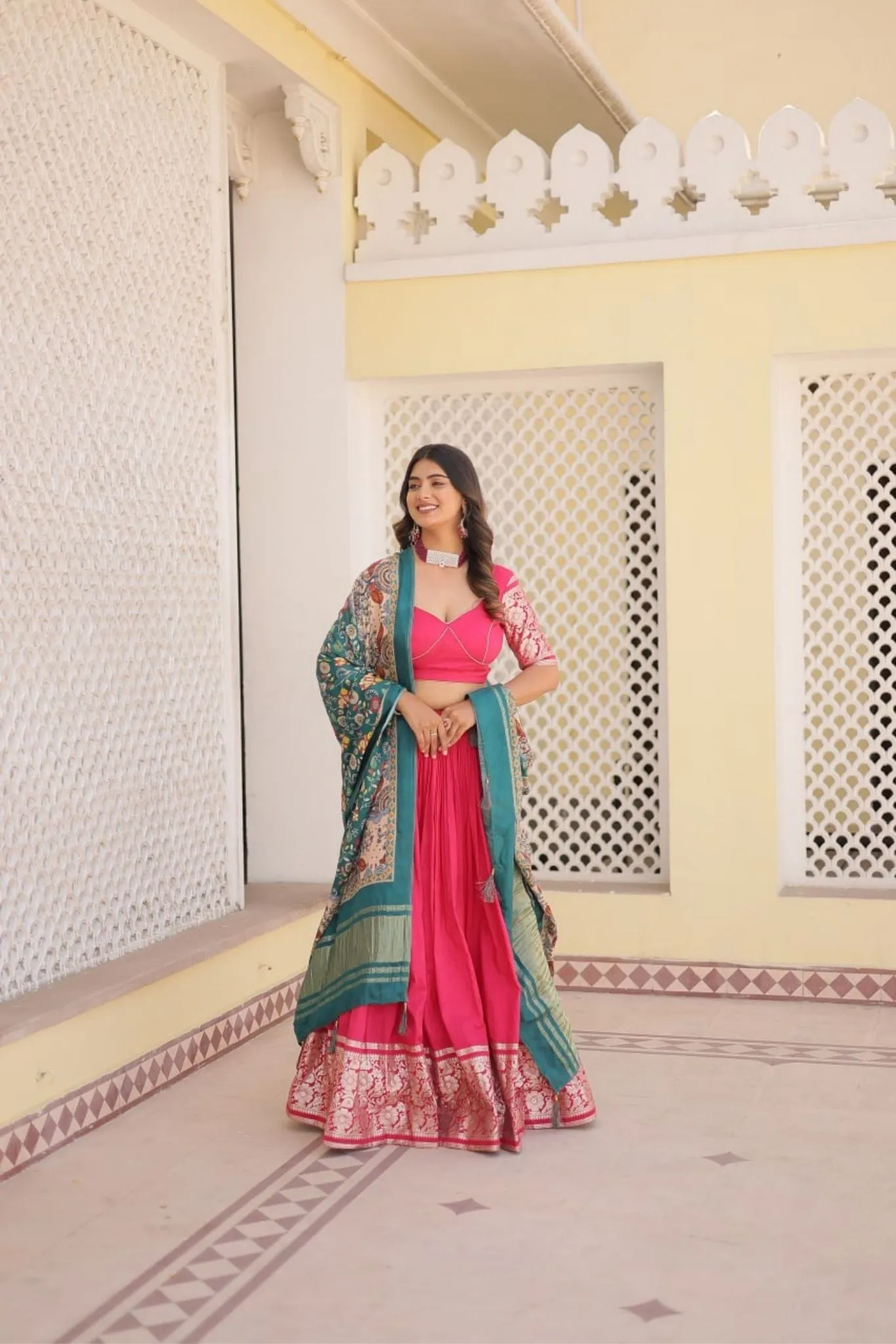 Graceful Viscose Lehenga Choli With Gajji Silk Dupatta Set