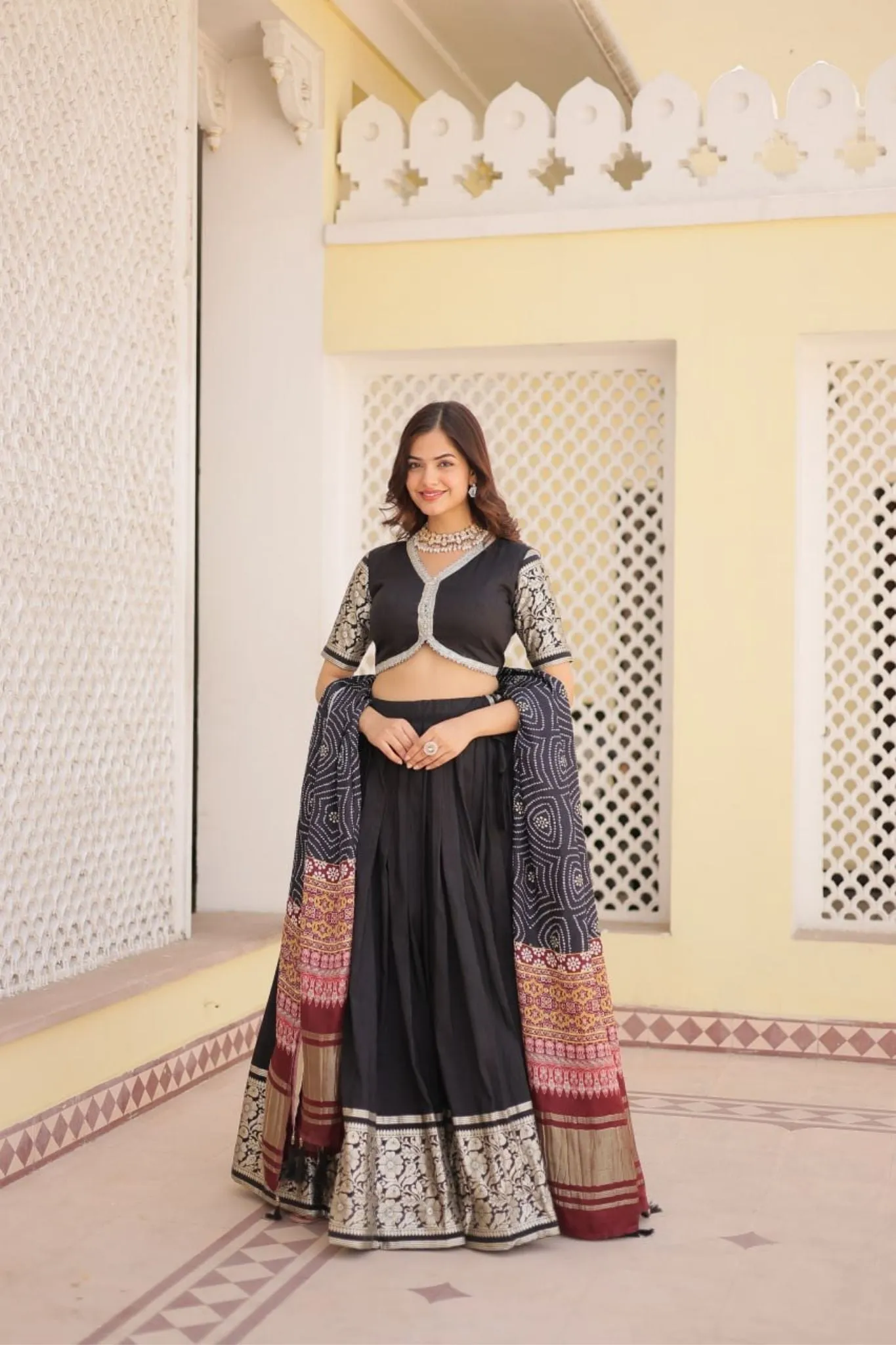 Graceful Viscose Lehenga Choli With Gajji Silk Dupatta Set