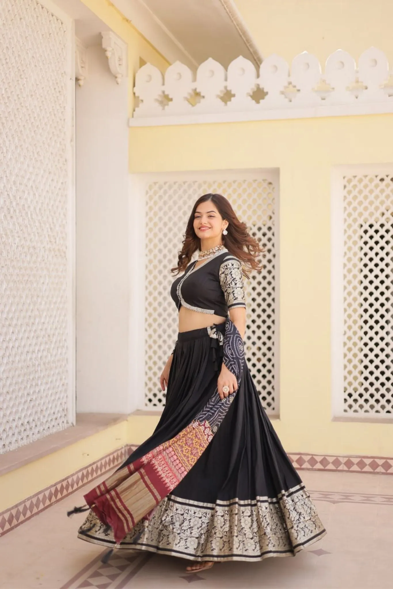 Graceful Viscose Lehenga Choli With Gajji Silk Dupatta Set