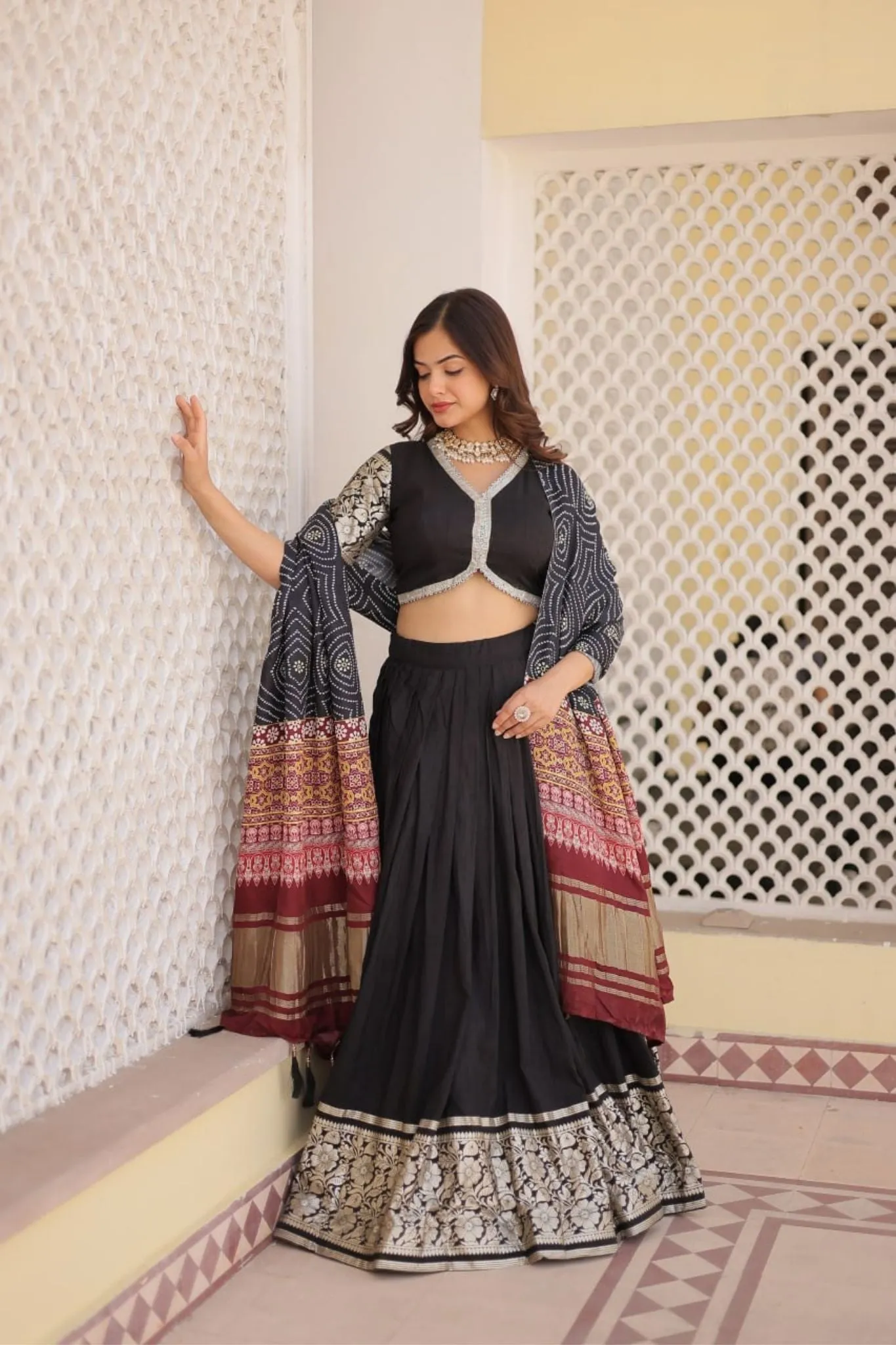 Graceful Viscose Lehenga Choli With Gajji Silk Dupatta Set