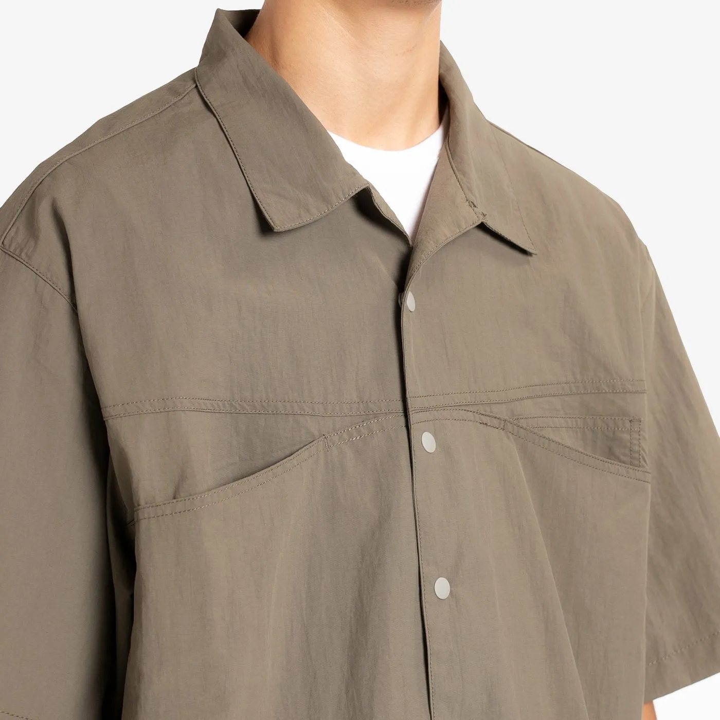 Gramicci Shell Camp Shirt Ash Olive