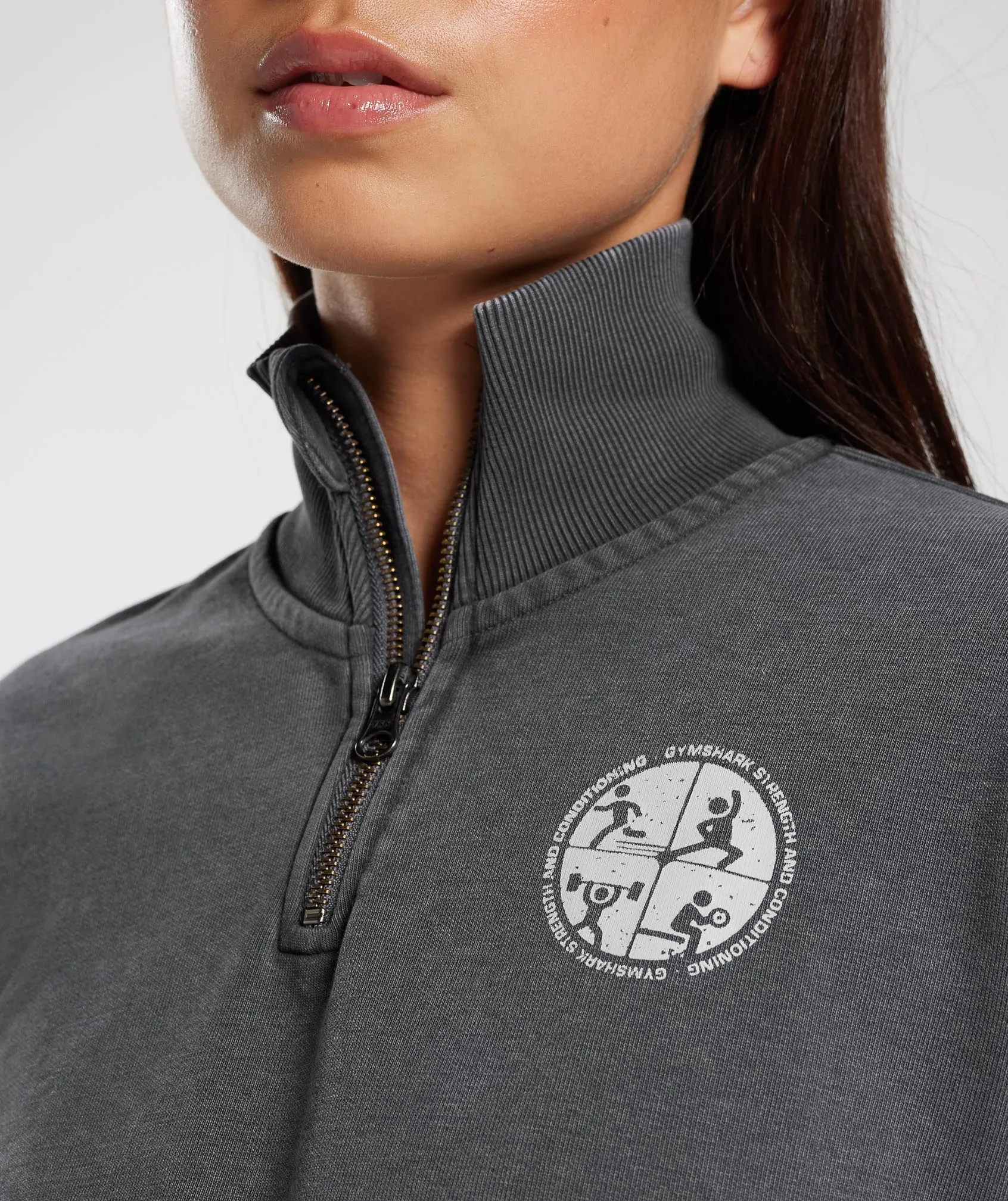 Gymshark Collegiate 1/4 Zip - Silhouette Grey