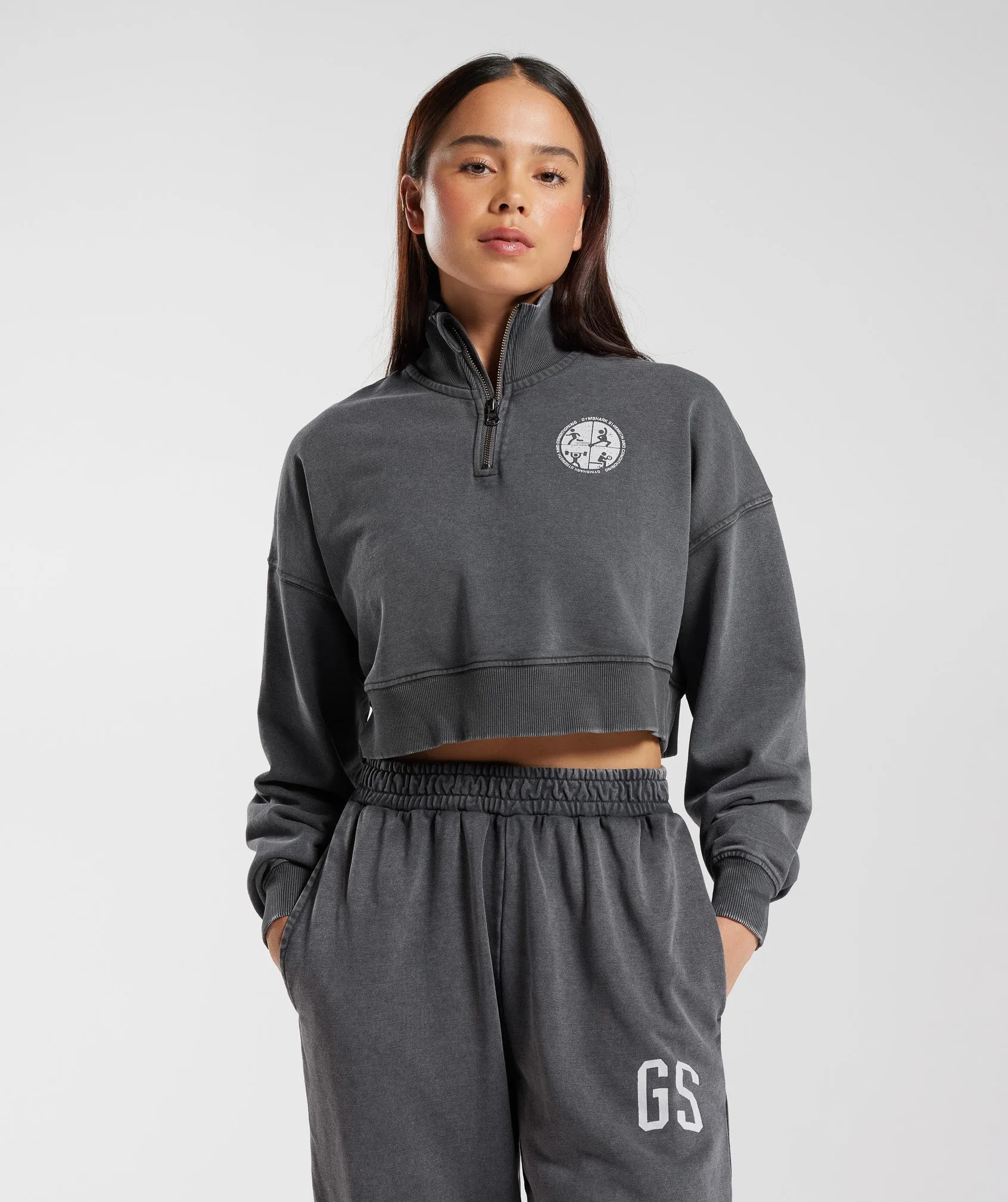 Gymshark Collegiate 1/4 Zip - Silhouette Grey