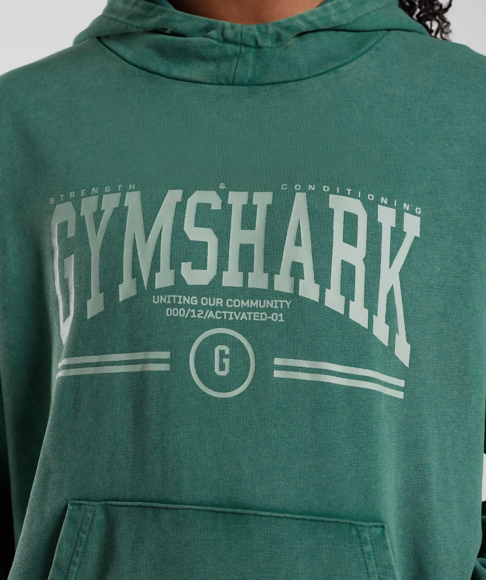 Gymshark Collegiate Oversized Hoodie - Ink Teal