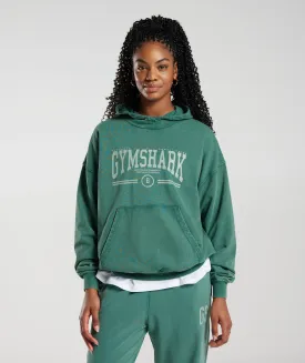 Gymshark Collegiate Oversized Hoodie - Ink Teal