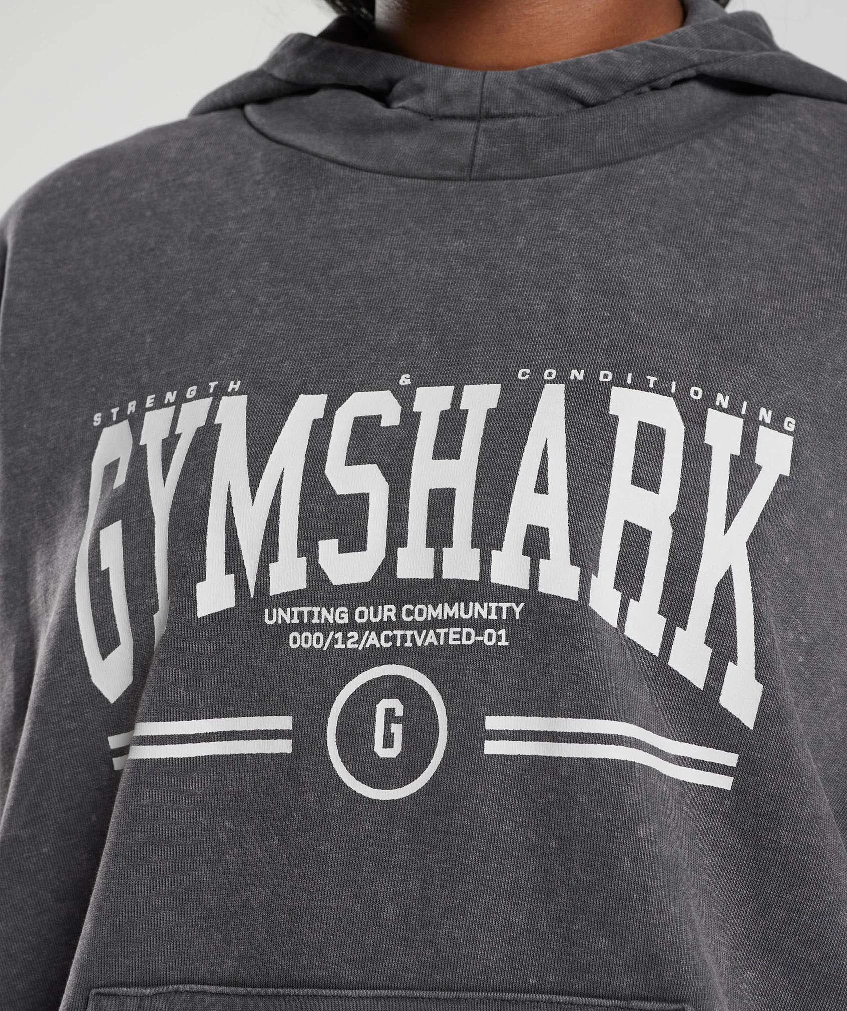 Gymshark Collegiate Oversized Hoodie - Silhouette Grey