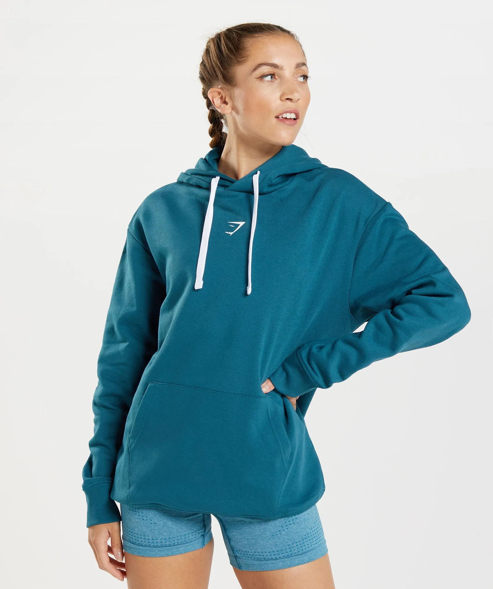 Gymshark Fraction Hoodie - Atlantic Blue