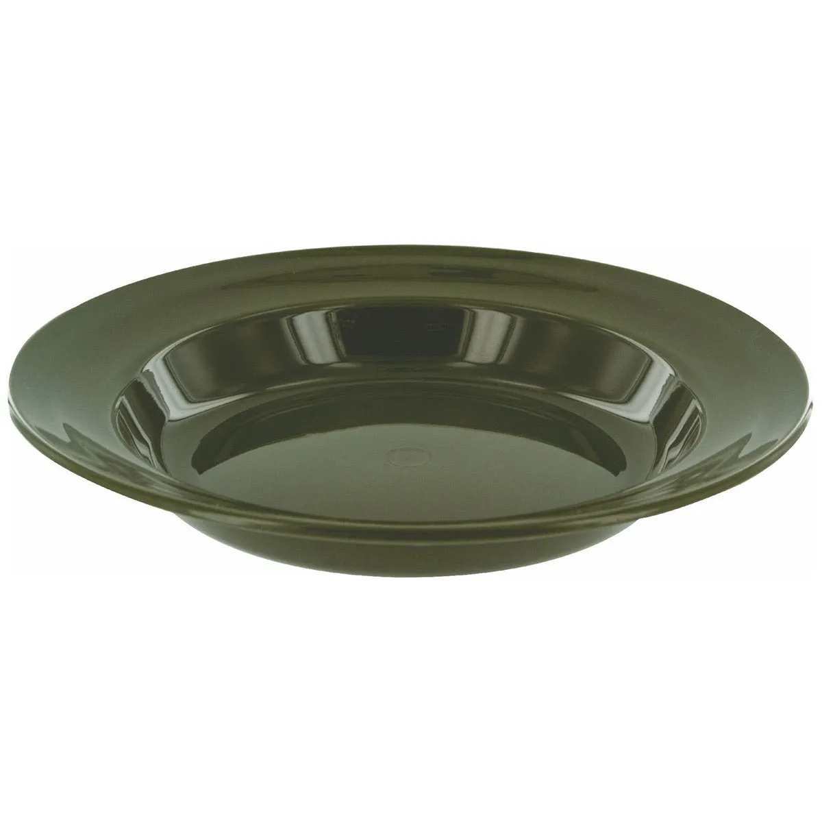 Highlander Deep Plastic Camping Plate Olive Green