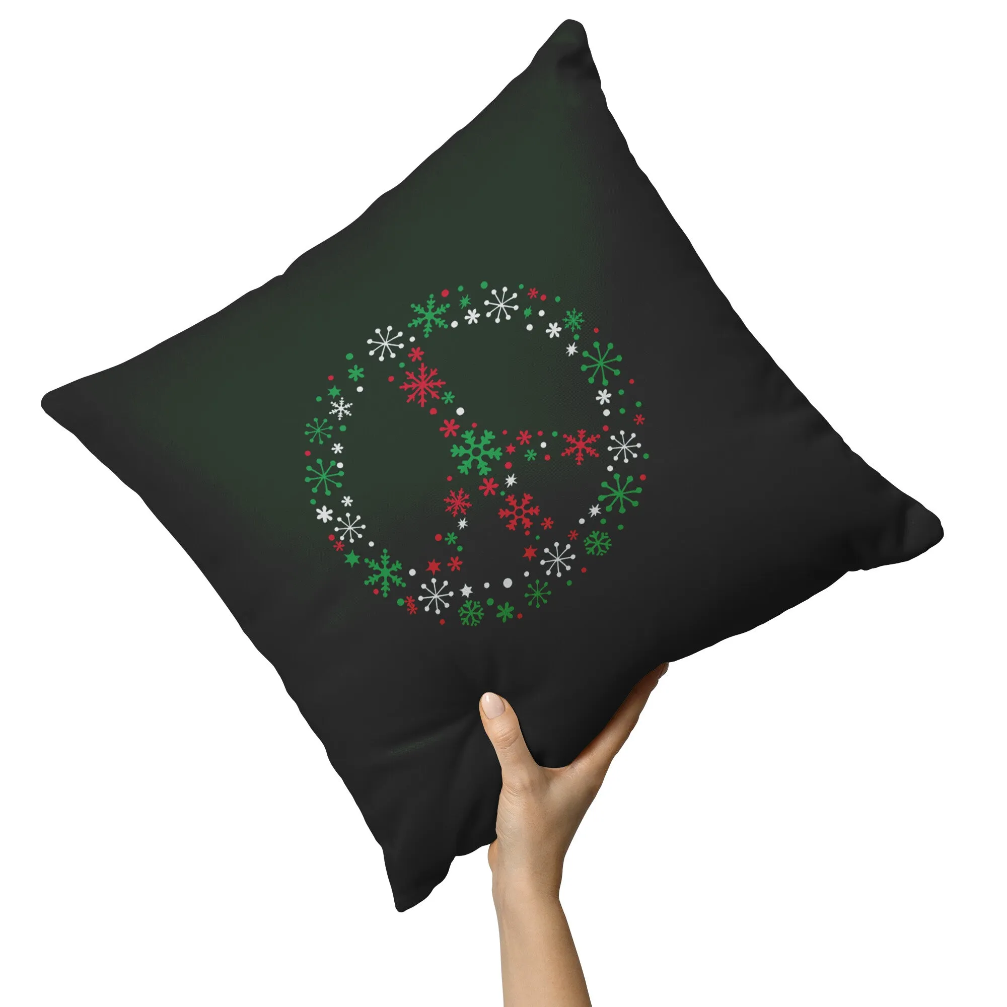 Holiday Peace Sign Pillows And Covers