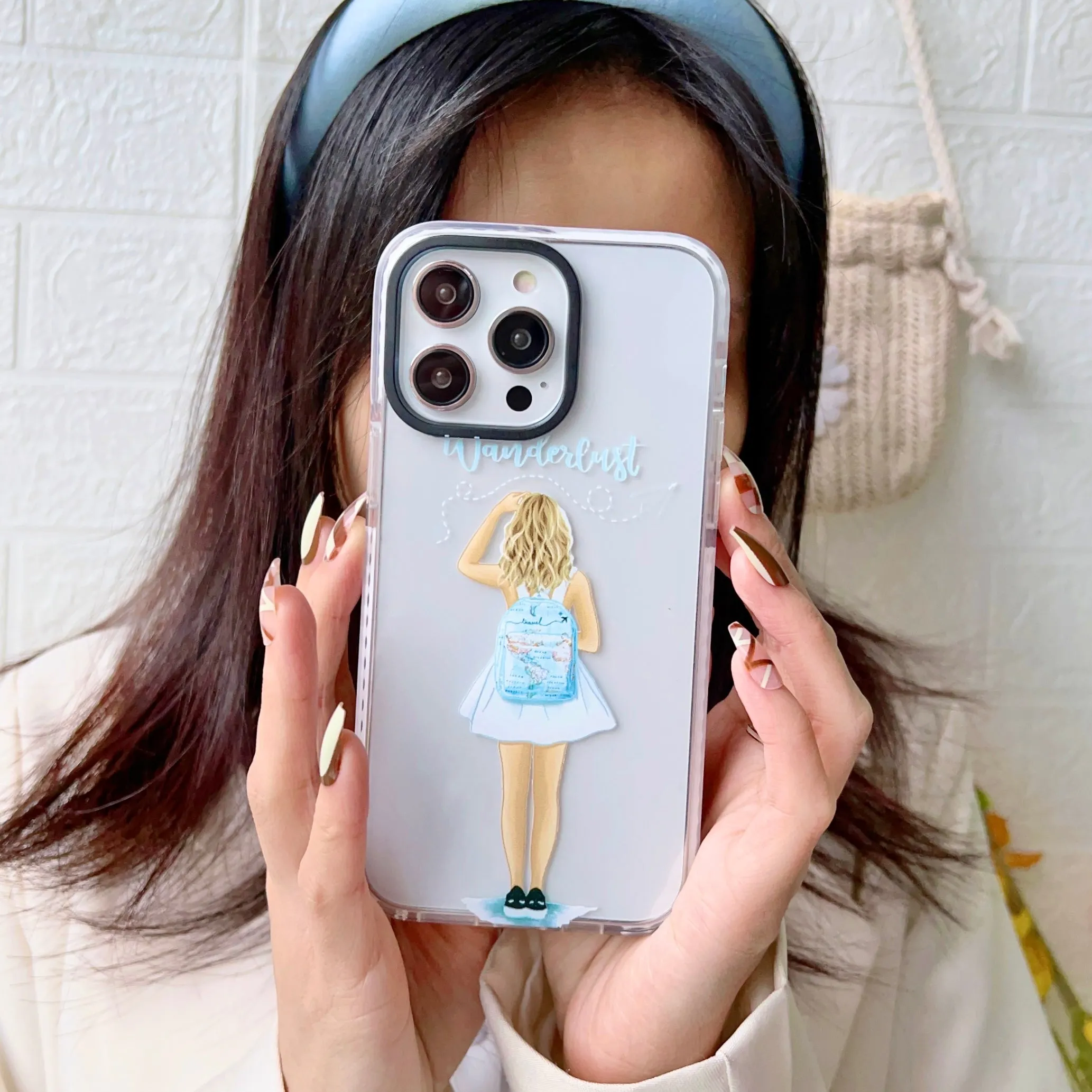 iPhone Impact Proof Customised Silicon Case ( Wanderlust Girl )