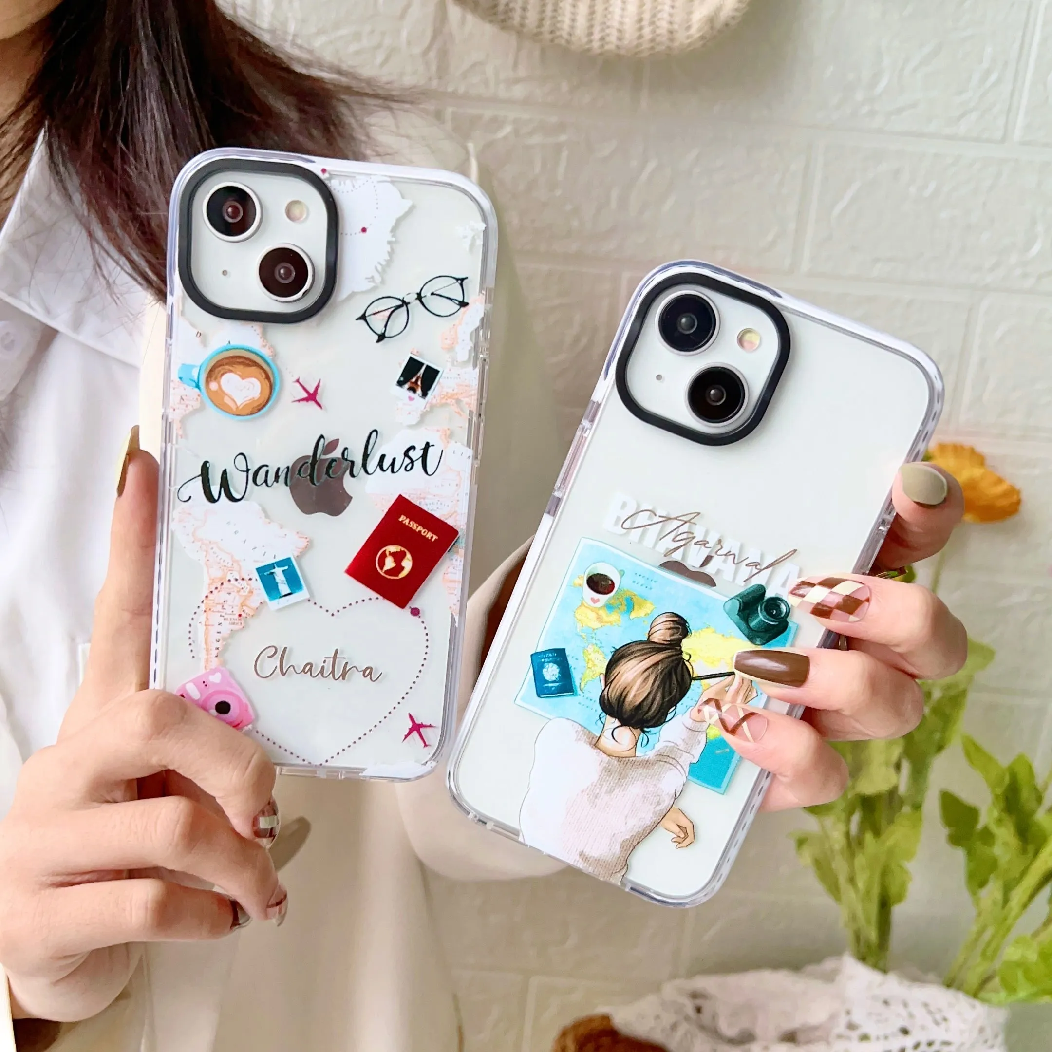 iPhone Impact Proof Customised Silicon Case ( Wanderlust Girl )