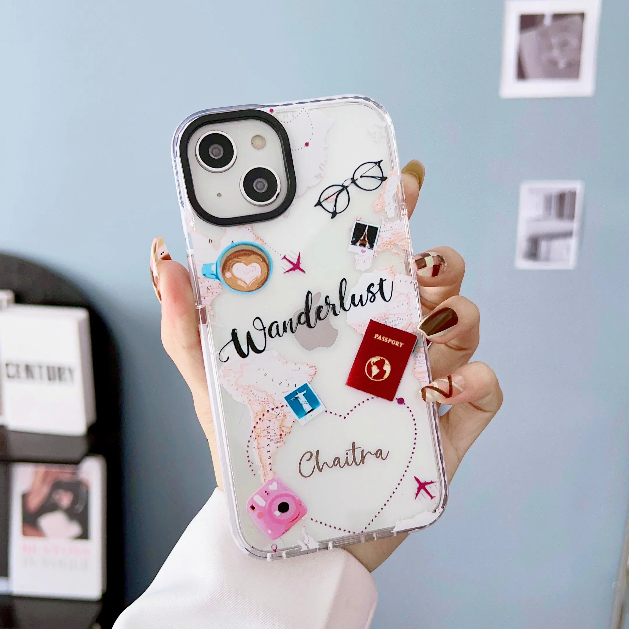 iPhone Impact Proof Customised Silicon Case ( Wanderlust Girl )