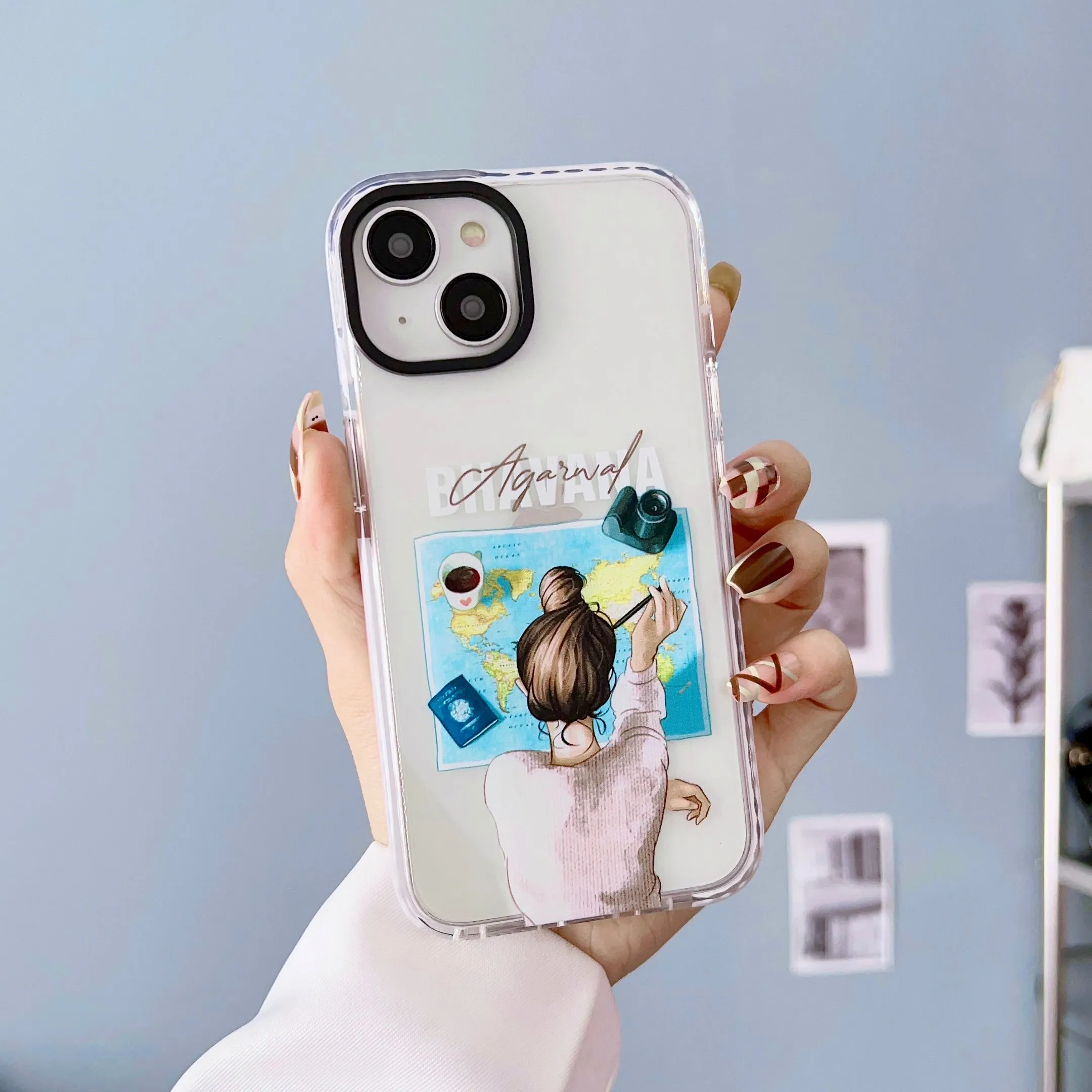 iPhone Impact Proof Customised Silicon Case ( Wanderlust Girl )