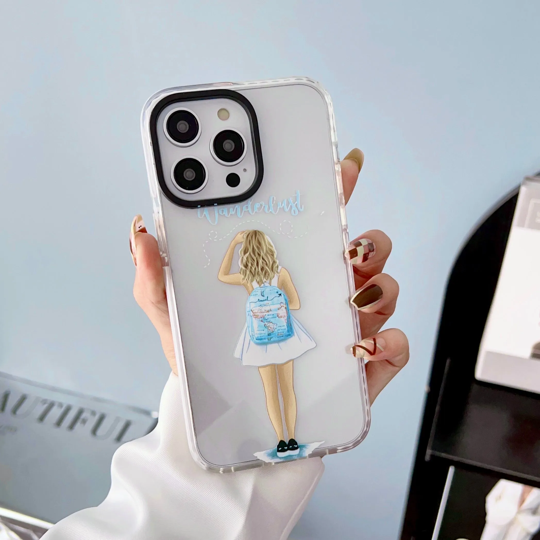 iPhone Impact Proof Customised Silicon Case ( Wanderlust Girl )