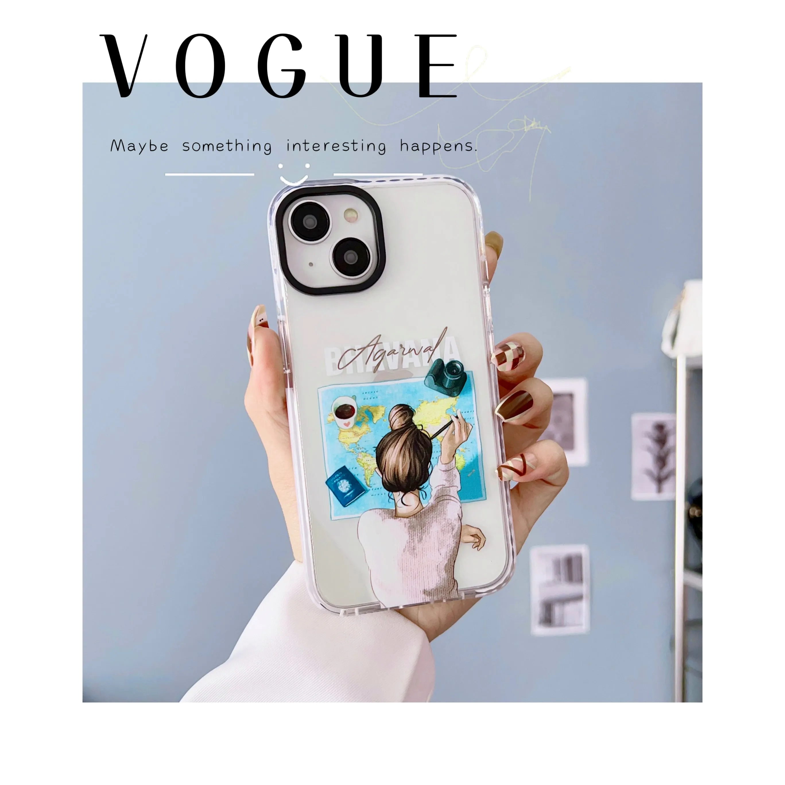 iPhone Impact Proof Customised Silicon Case ( Wanderlust Girl )