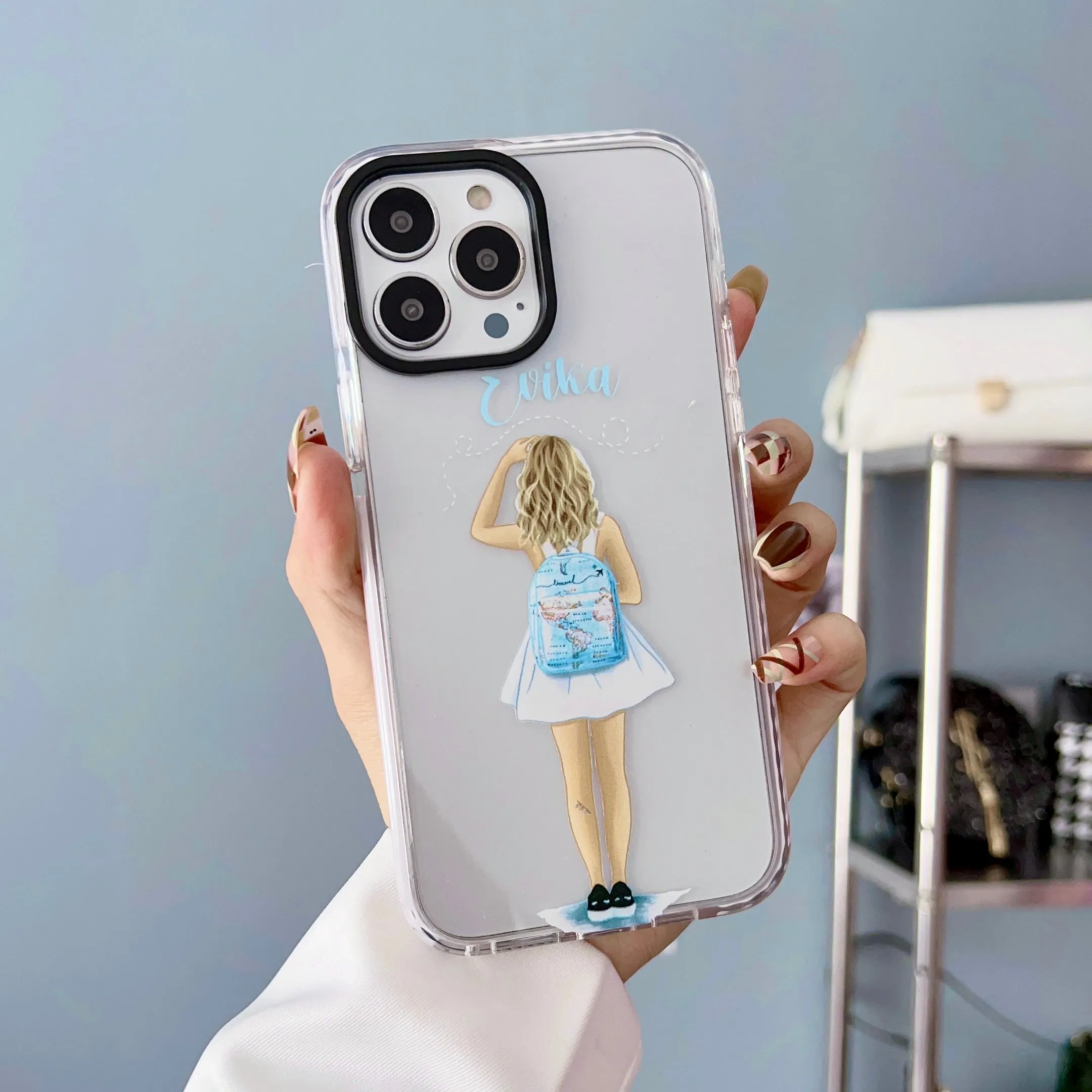 iPhone Impact Proof Customised Silicon Case ( Wanderlust Girl )