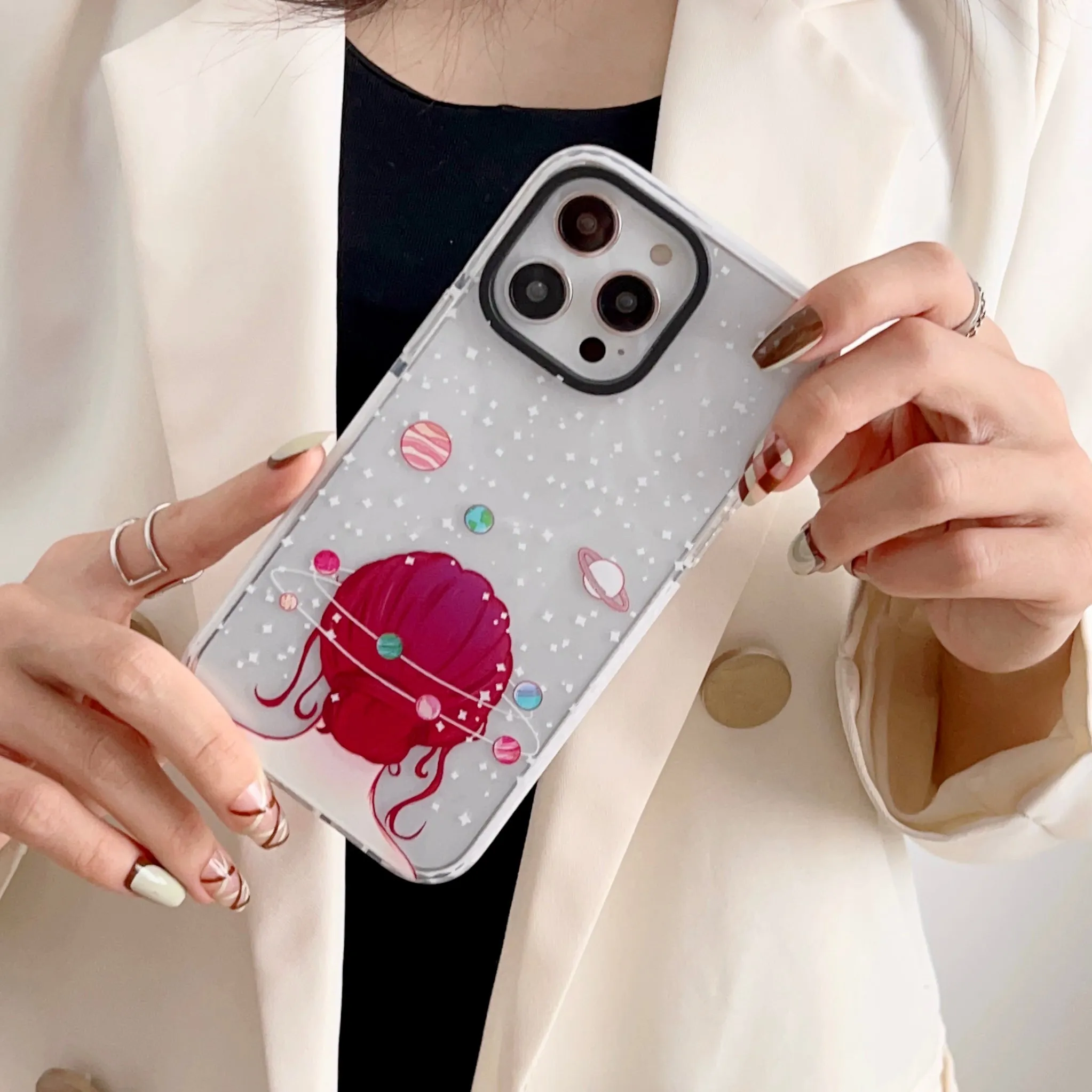 iPhone Impact Proof Silicon Case ( Girl In Universe )