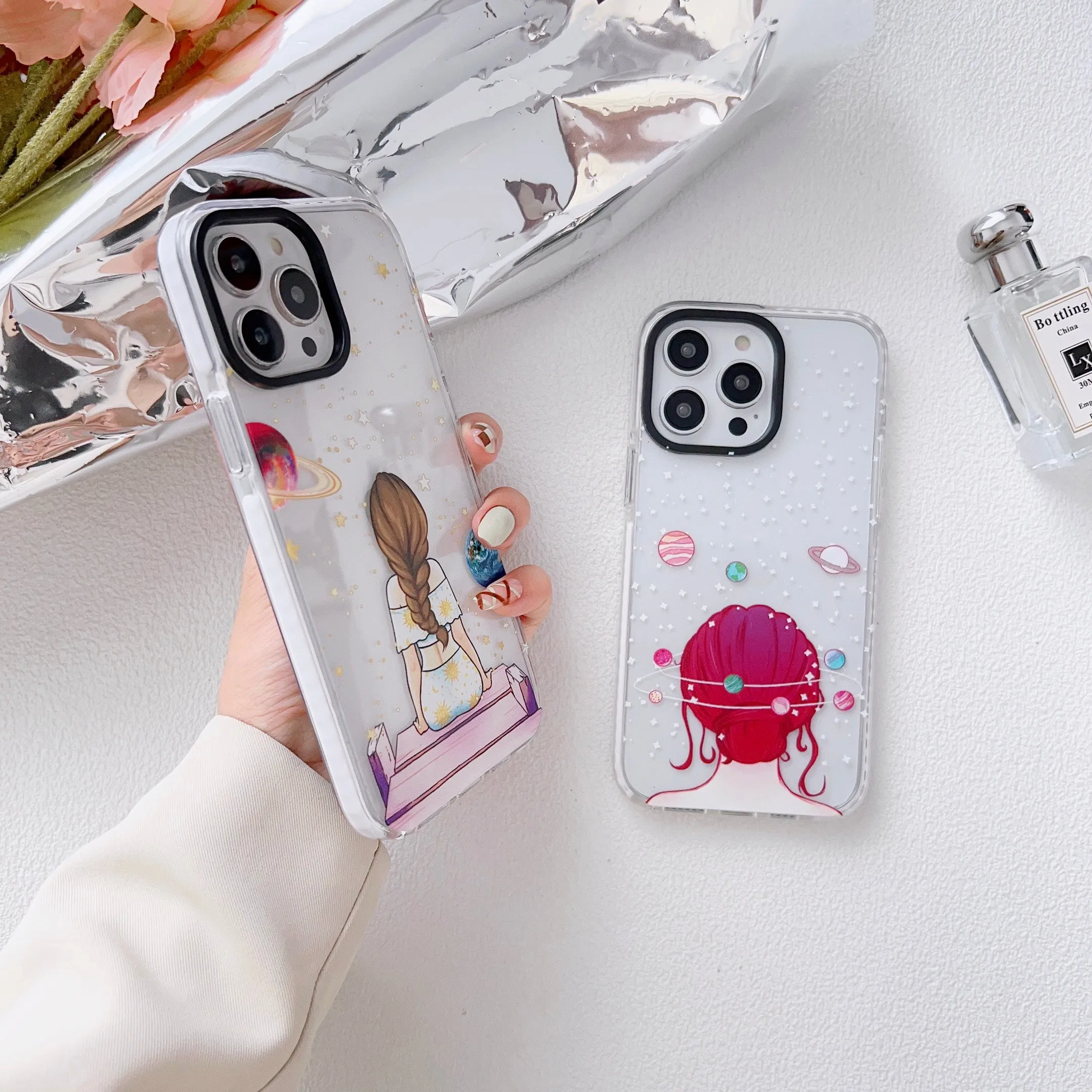 iPhone Impact Proof Silicon Case ( Girl In Universe )