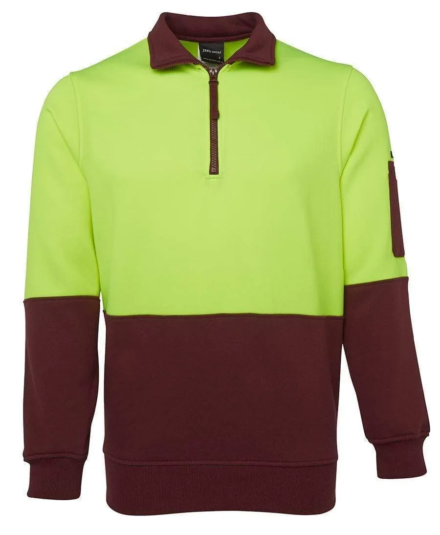 JB'S Hi-Vis 1/2 Zip Fleecy Sweatshirt 6HVFH