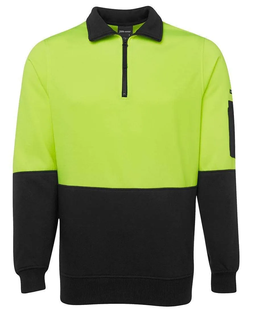 JB'S Hi-Vis 1/2 Zip Fleecy Sweatshirt 6HVFH