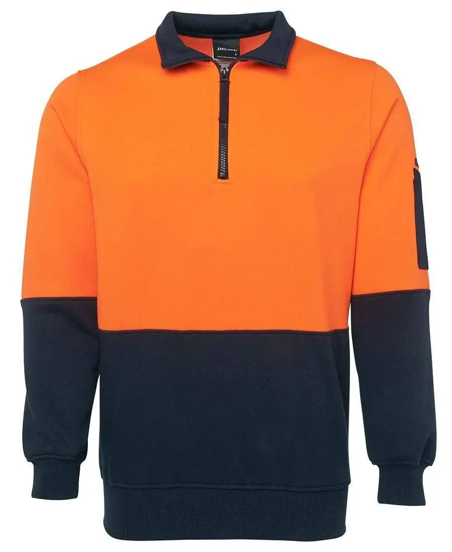 JB'S Hi-Vis 1/2 Zip Fleecy Sweatshirt 6HVFH