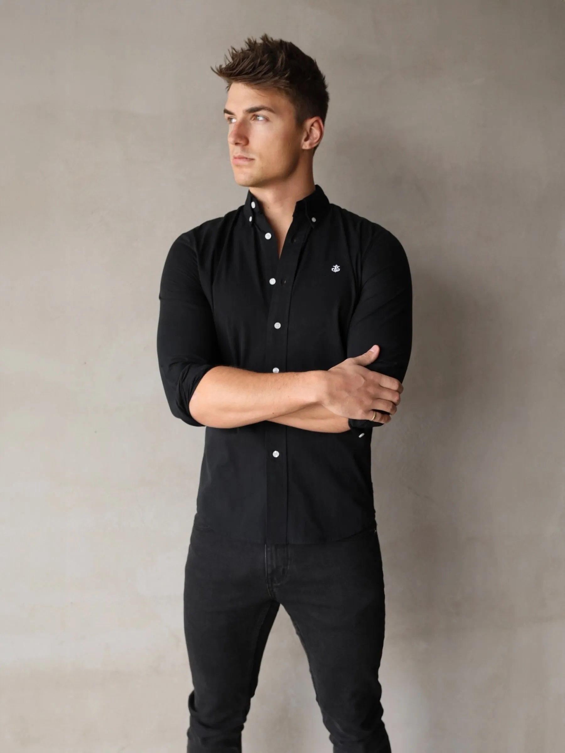 Landon Slim Fit Shirt - Black