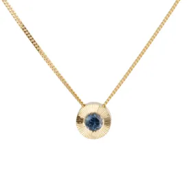 Medium Blue Montana Sapphire Medium Aurora Necklace