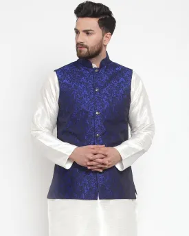 Men Woven Design Nehru Jacket by Virat Fashions (1 Pc Set)