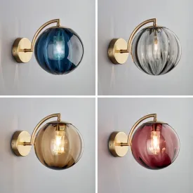 Modern Glass Wall Lamp Led Lighting Gold Loft Light Fixture