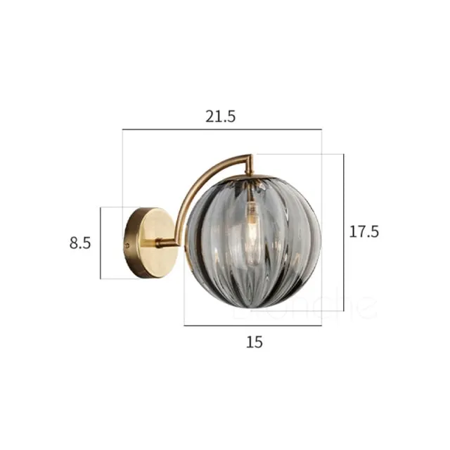 Modern Glass Wall Lamp Led Lighting Gold Loft Light Fixture