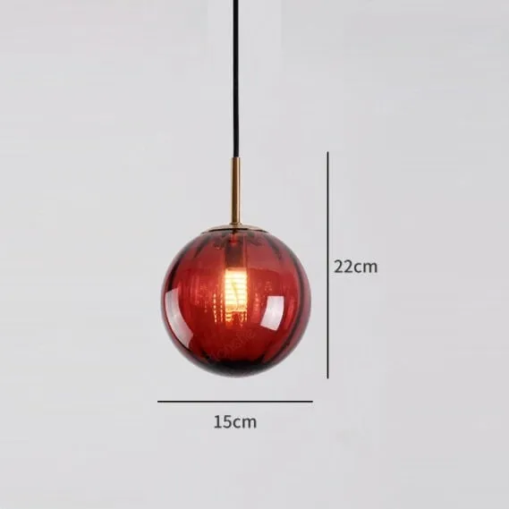 Modern Led Pendant Lights Glass Hanging Lamp 4 Color Options