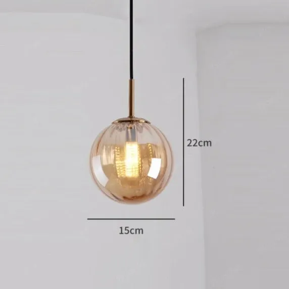 Modern Led Pendant Lights Glass Hanging Lamp 4 Color Options