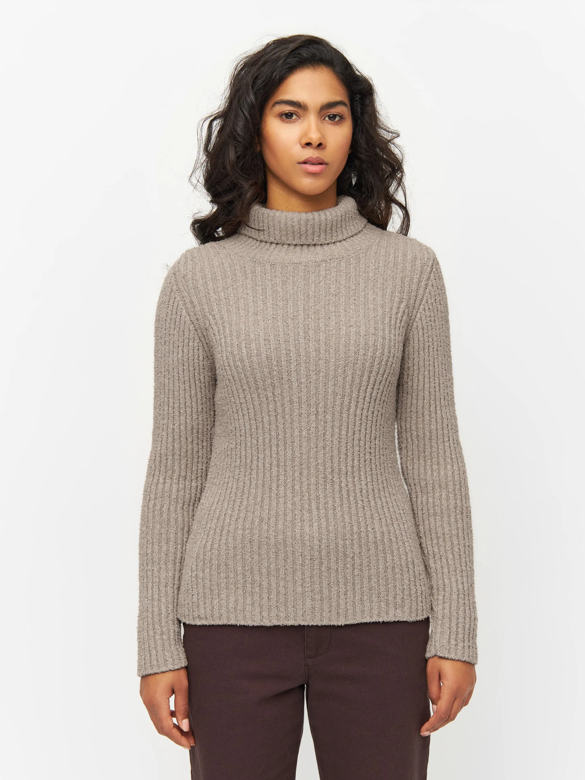 Mouline roll neck - Light feather gray