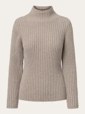 Mouline roll neck - Light feather gray