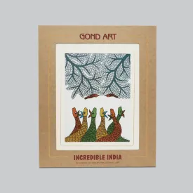 Mount Board Gond Art Print 12 in x 9.5 in